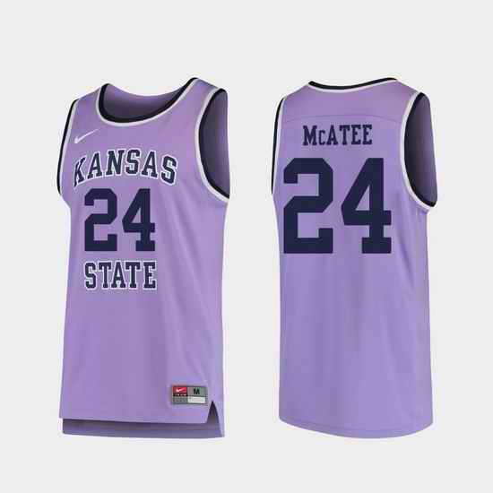 Men Kansas State Wildcats Pierson Mcatee Purple Replica College Basketball Jersey